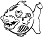 Dopey Zombie Fish BW