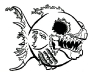 Scary Zombie Fish BW