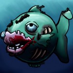 Dopey Zombie Fish, ink, Corel Painter